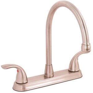 (image for) 2-Handle Standard Kitchen Faucet in Brushed Nickel