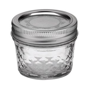(image for) Quilted Crystal Regular Mouth Jelly Jar 4 oz 12 pk