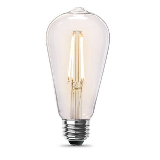 (image for) ST19 E26 (Medium) Filament LED Bulb Daylight 60w Eqv 2-Bulbs
