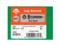 (image for) 3/8 in. x 4-1/2 in. L Hex Hot Dipped Galvanized Steel La