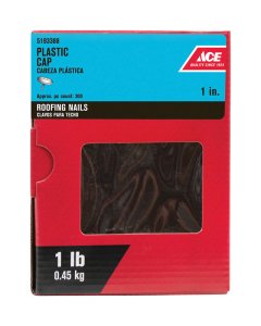(image for) 1 in. Cap Galvanized Plastic/Steel Nail Flat 1 lb.