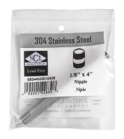 (image for) 1/8 in. MPT x 4 in. L Stainless Steel Nipple