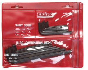 (image for) Tool Assorted SAE Long and Short Arm Hex Key Set Multi-Si