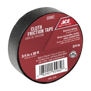 (image for) 3/4 in. W x 30 ft. L Black Cotton Cloth Friction Tape