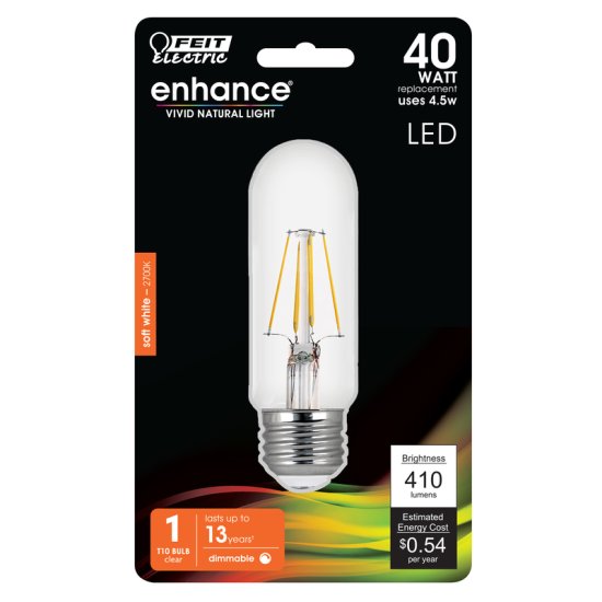 (image for) T10 E26 (Medium) Filament LED Bulb Warm White 40 W