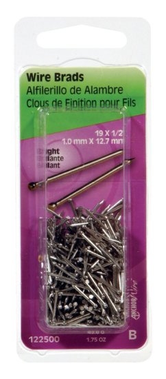 (image for) 19 Ga. x 1/2 in. L Bright Steel Brad Nails 1 pk 1.75 oz.