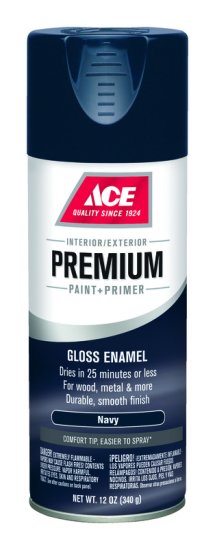 (image for) Premium Gloss Navy Enamel Spray Paint 12 oz.