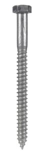 (image for) 1/2 in. x 6 in. L Hex Hot Dipped Galvanized Steel Lag Sc