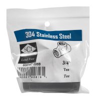 (image for) 3/4 in. FPT x 3/4 in. Dia. FPT Stainless Steel Tee