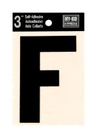 (image for) 3 in. Black Vinyl Self-Adhesive Letter F 1 pc.