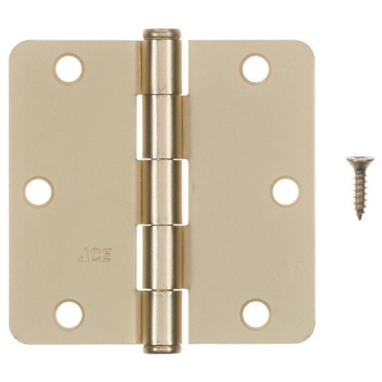 (image for) 3.5 in. L Satin Brass Residential Door Hinge 3 pk