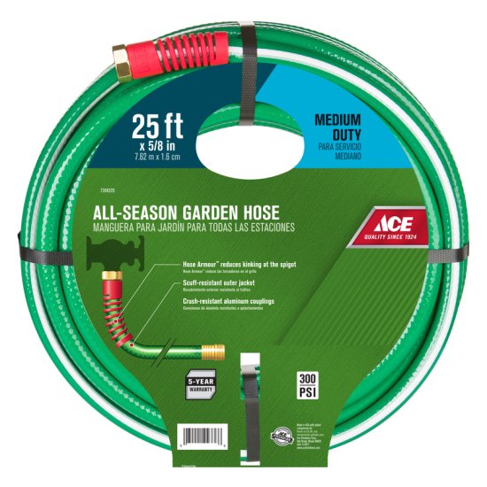 (image for) 5/8 in. Dia. x 25 ft. L Medium-Duty Green Hose