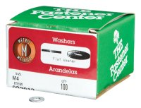 (image for) Zinc-Plated Steel M4 mm Flat Washer 100 pk