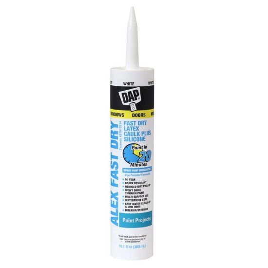 (image for) Alex Fast Dry White Acrylic Latex Caulk 10.1 oz.