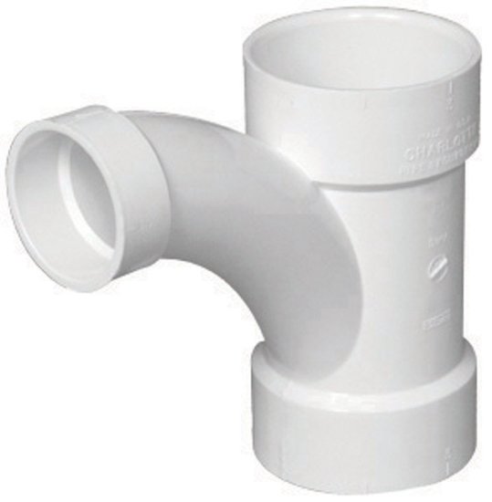 (image for) Schedule 40 4 in. Hub x 4 in. Dia. Hub PVC Long T