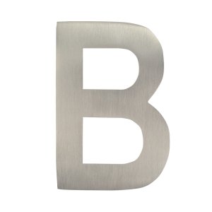 (image for) 4 in. Silver Brass Screw-On Letter B 1 pc.
