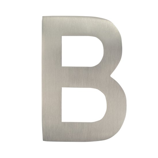 (image for) 4 in. Silver Brass Screw-On Letter B 1 pc.