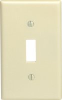 (image for) Ivory 1 gang Thermoset Plastic Toggle Wall Plate 1 pk