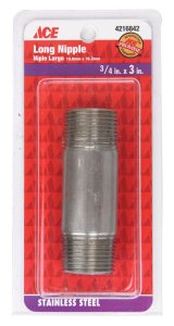 (image for) 3/4 in. MPT x 3 in. L Stainless Steel Nipple