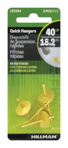 (image for) AnchorWire Brass-Plated One Piece Quick Hanger 40 lb. 4