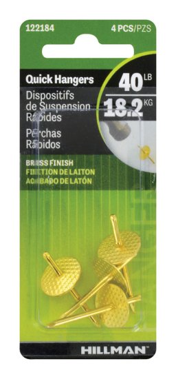 (image for) AnchorWire Brass-Plated One Piece Quick Hanger 40 lb. 4