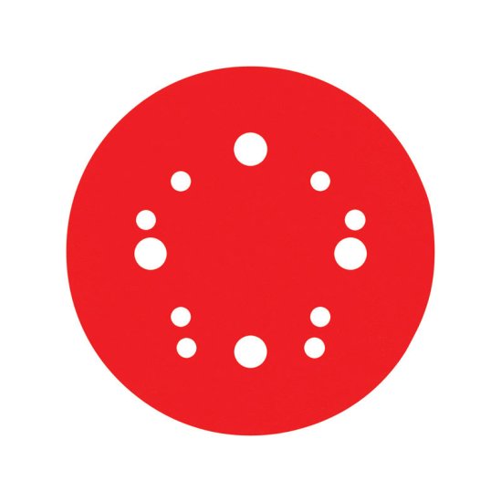 (image for) 5 in. Ceramic Blend Hook and Lock Sanding Disc 120 Grit F