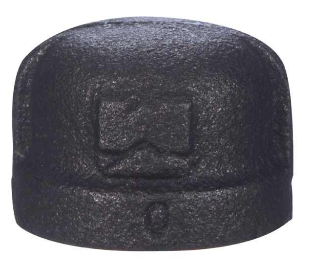 (image for) 1-1/4 in. FIP Black Malleable Iron Cap