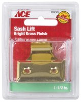 (image for) 1.5 in. L Bright Brass Universal Hook Sash Lift 2 pk