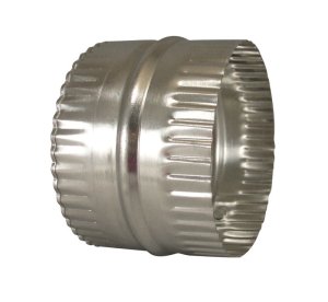 (image for) 3 in. L x 4 in. Dia. Silver Aluminum Duct Connector