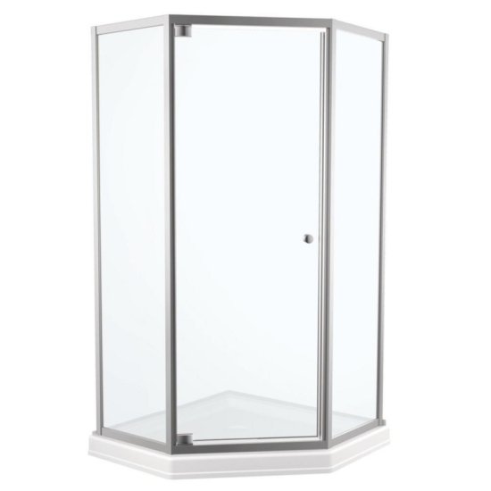 (image for) Delta 67-1/2 in. H X 26 in. W Chrome Clear Framed Shower Door