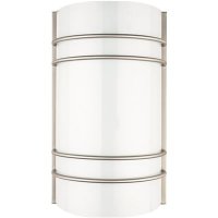 (image for) Satin Nickel Indoor LED Quarter Wall Sconce