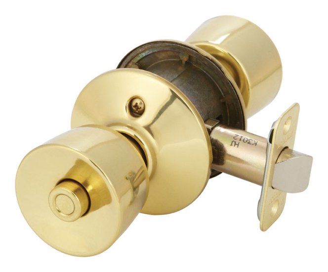 (image for) Polished Brass Steel Privacy Knob Bell