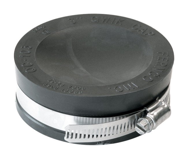 (image for) Schedule 40 3 in. Hub Hub PVC Drain Cap