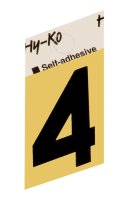 (image for) 1-1/2 in. Black Aluminum Self-Adhesive Number 4 1 pc.
