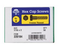 (image for) 7/16 in. Dia. x 2 in. L Heat Treated Steel Hex Head Cap