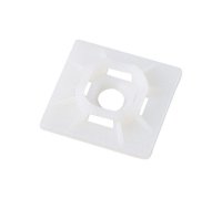 (image for) 1 in. L White Cable Tie Mounting Base 5 pk