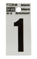 (image for) 1 in. Reflective Black Vinyl Self-Adhesive Number 1 1 pc.