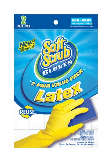 (image for) Latex Cleaning Gloves L Yellow 2 pair