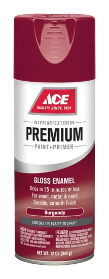 (image for) Premium Gloss Burgundy Enamel Spray Paint 12 oz.